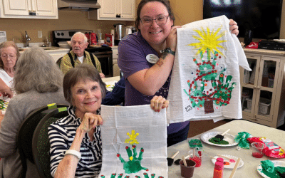 Willow Pond Seniors craft handmade Christmas gifts for family
